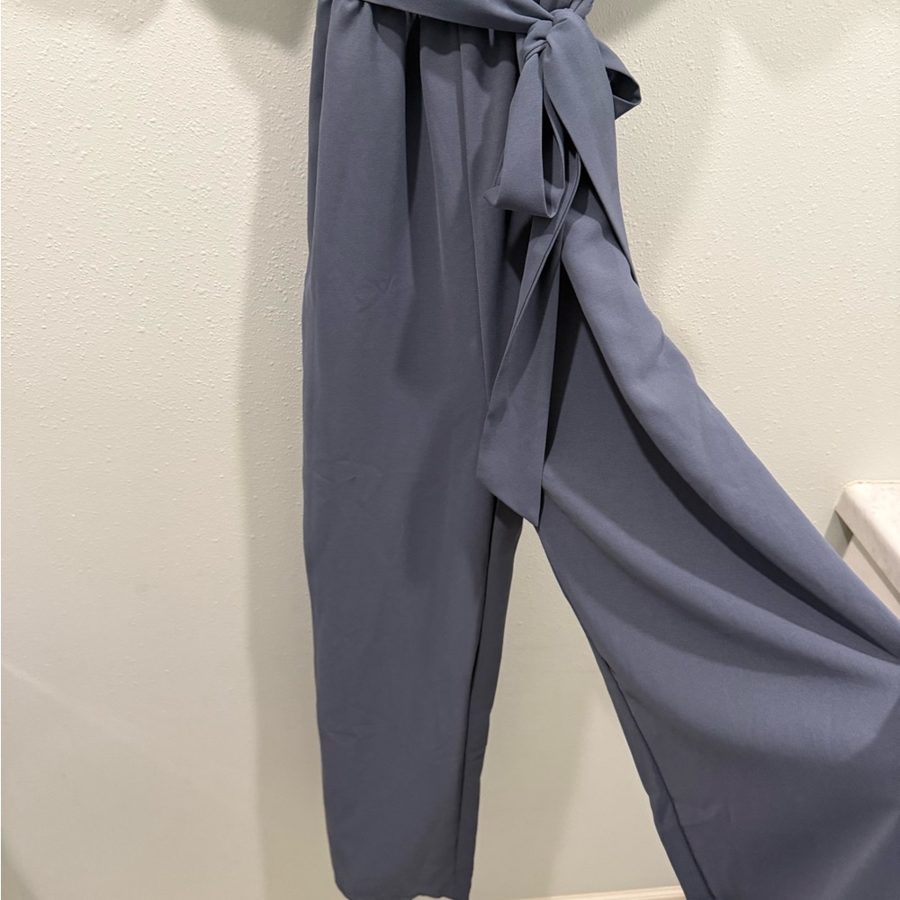 Elegant Women's Dusty Blue Jumpsuit (new with tags)